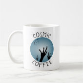 Mug Alien Mains Sci Fi Black Blue ET Art Café cosmique (Gauche)