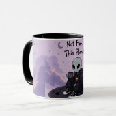 Mug Alien Mignon - Conception de Créature Spatiale (Devant gauche)
