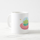 Mug Alien Pacifique Mignon Dans Petit Vaisseau Spatial (Devant gauche)