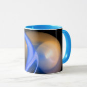 Mug ALIEN PEARL Blue Orange Black Fractées (Devant droit)
