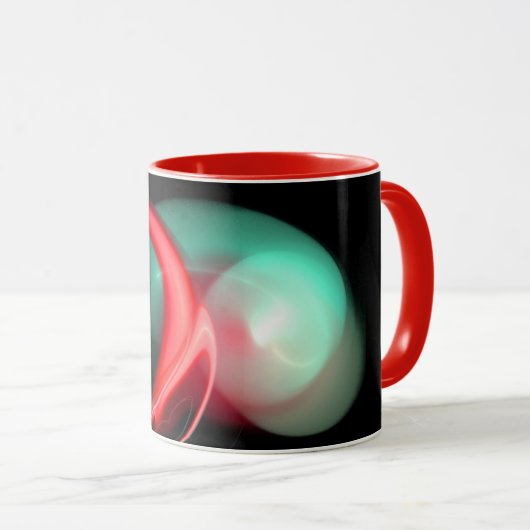 Mug ALIEN PEARL Red Green Black Fractals (Devant droit)