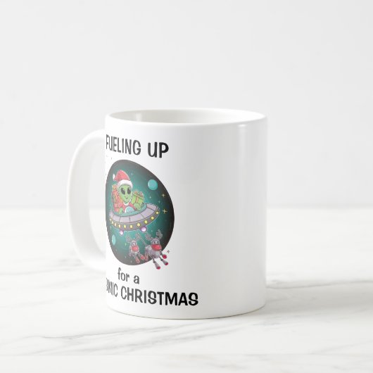 Mug Alien Père Noël dans UFO (Devant gauche)