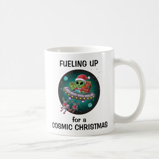 Mug Alien Père Noël dans UFO (Droite)