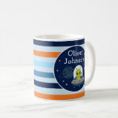 Mug Alien personnalisé dans l'espace UFO (Devant droit)