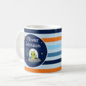 Mug Alien personnalisé dans l'espace UFO (Devant gauche)
