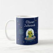 Mug Alien personnalisé dans l'espace UFO (Gauche)