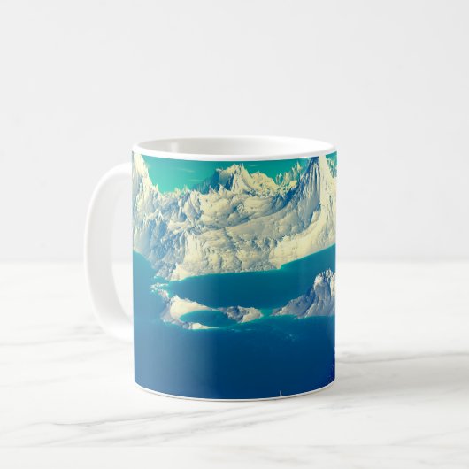 Mug Alien Planet - 3D ed Computer Artwork. Rochers et  (Devant gauche)