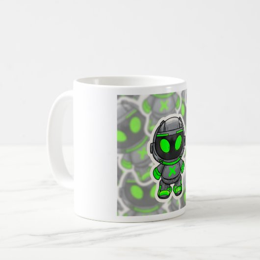 Mug Alien robotique (Devant gauche)