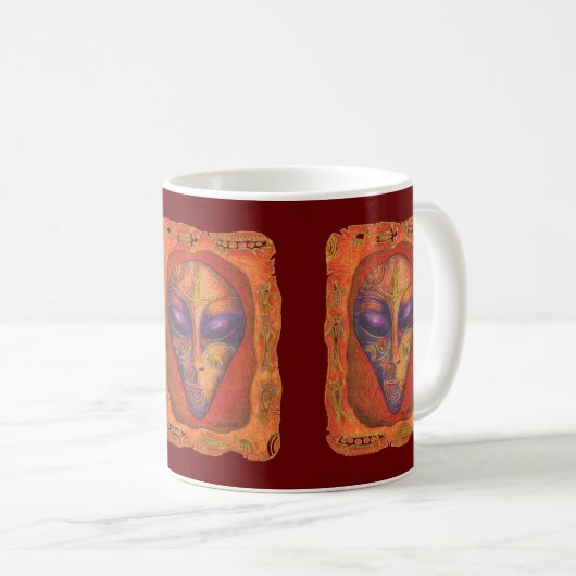 Mug Alien rouge Runic (Devant droit)