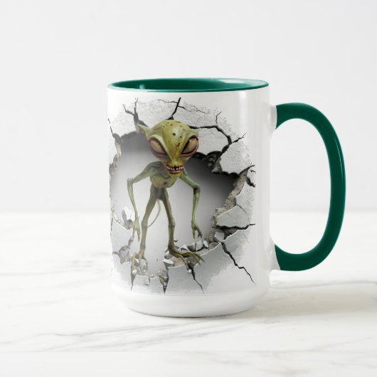 Mug Alien s'échappant d'un mur (Droite)