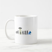 Mug Alien Snowboard Evolution Pun Plaisanterie Hiver E (Gauche)