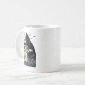 Mug Alien Ufo Enlèvement Laser Oeil Drôle Chat (Devant gauche)