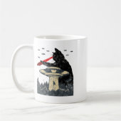 Mug Alien Ufo Enlèvement Laser Oeil Drôle Chat (Gauche)