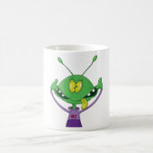 Mug Alien vert drôle faisant une grimace idiote (Centre)