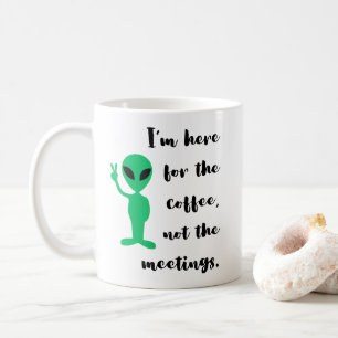 Mug Alien vert et devis de bureau amusant pour un cade