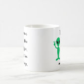 Mug Alien vert et devis de bureau amusant pour un cade (Centre)