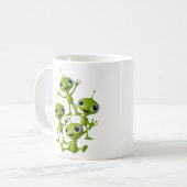 Mug Aliens Animés verts (Devant gauche)
