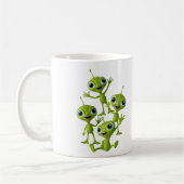 Mug Aliens Animés verts (Gauche)
