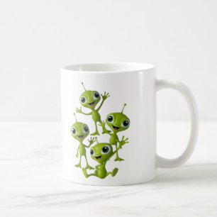 Mug Aliens Animés verts