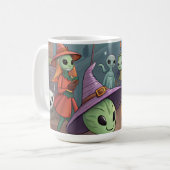 Mug Aliens Celebrate Halloween on Earth – Cosmic Costu (Devant gauche)