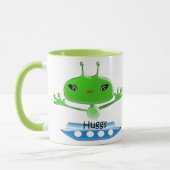 Mug Aliens de l'espace extra-atmosphérique vert mignon (Gauche)