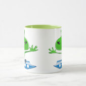Mug Aliens de l'espace extra-atmosphérique vert mignon (Centre)