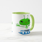 Mug Aliens de l'espace extra-atmosphérique vert mignon (Devant droit)