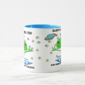 Mug Aliens de l'espace extra-atmosphérique vert mignon (Centre)