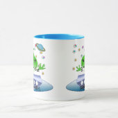Mug Aliens de l'espace extra-atmosphérique vert mignon (Centre)