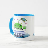 Mug Aliens de l'espace extra-atmosphérique vert mignon (Devant gauche)