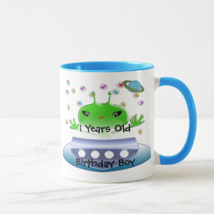 Mug Aliens de l'espace extra-atmosphérique verts migno