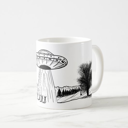 Mug Aliens de soucoupes volantes et Ufos (Devant droit)