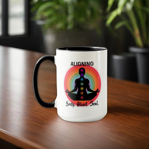 Mug "Aligner l'âme du corps" Méditation Chakra & Yoga