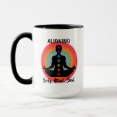 Mug "Aligner l'âme du corps" Méditation Chakra & Yoga (Gauche)