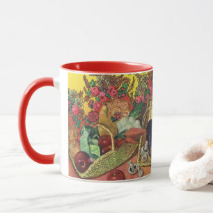 Mug Alimentation Biologique, Légumes de jardin, Fleurs