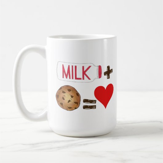Mug Alimentation classique Lait d'association + Cookie (Gauche)