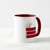 Mug Alimentation Sud Rouge Velvet Couche de gâteau Bou (Devant droit)