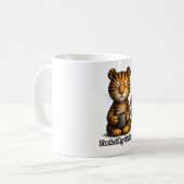 🐯☕ Mug « Alimenté au Café » Tigre 🔥🧡 (Devant gauche)