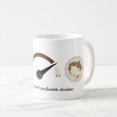 Mug Alimenté par Café et décisions douteuses Faible én (Devant droit)