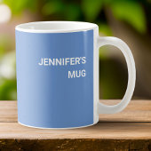 Mug Alimenté par café et feuilles de calcul - bleu cla