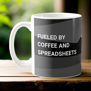 Mug Alimenté par café et feuilles de calcul - Géométri