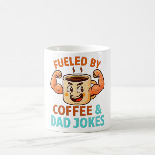 Mug Alimenté par Café & Papa plaisante Funny Fête des