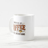 Mug Alimenté par Café Rétro Typographie 70s (Devant gauche)