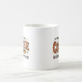 Mug Alimenté par Café Rétro Typographie 70s (Centre)