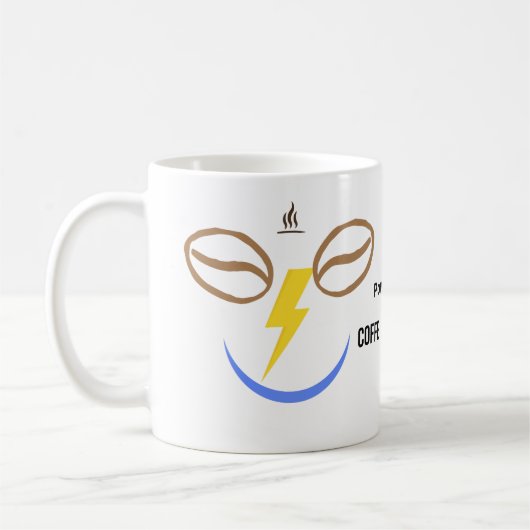 Mug Alimenté par Café & Voltage – Électricien drôle (Gauche)