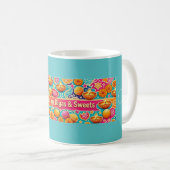 Mug Alimenté par Diyas et Sweets Monogram Diwali Funky (Devant droit)