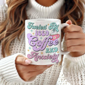 Mug Alimenté par du café glacé et de la boue d'anxiété