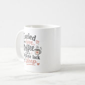 Mug Alimenté par l'amour du café et un manque total de (Devant gauche)