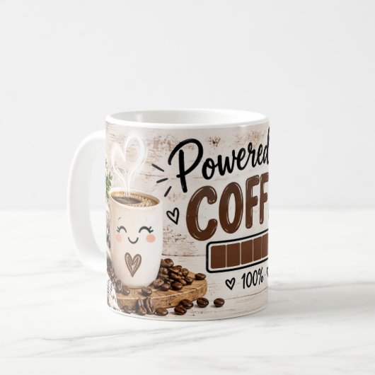 Mug Alimenté par le café (Devant gauche)
