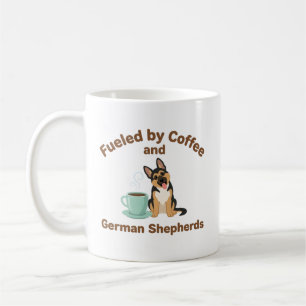 Mug Alimenté par le café et amoureux de berger alleman